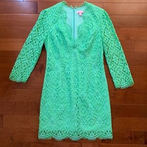 SOLD! 🎉 Lilly Pulitzer MERYL Long Sleeve Lace Dress Sz 2